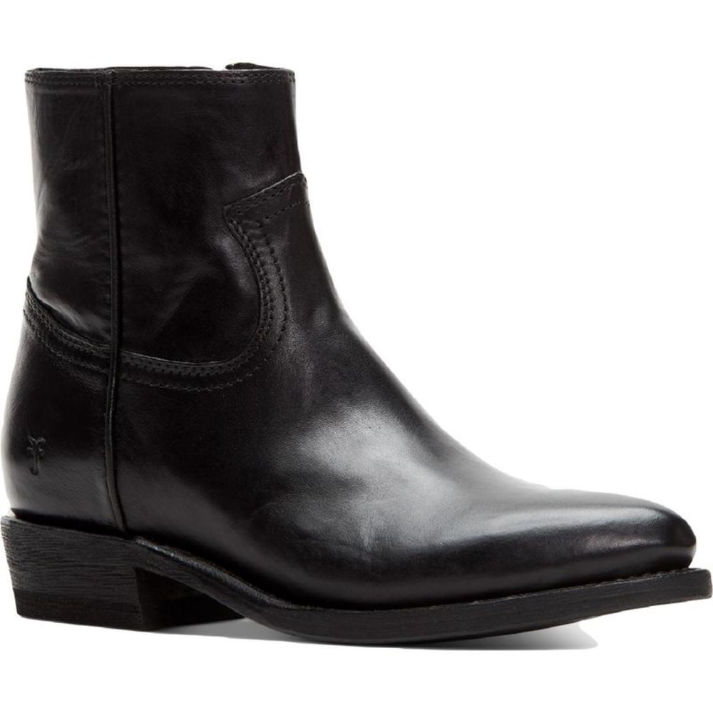 Frye Womens Billy Black Leather Block Heel Pointed Toe Ankle Boots Shoes NWOB